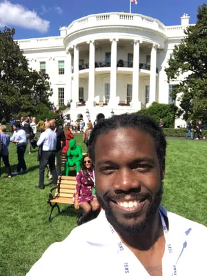 Marcus Whitney on White House lawn